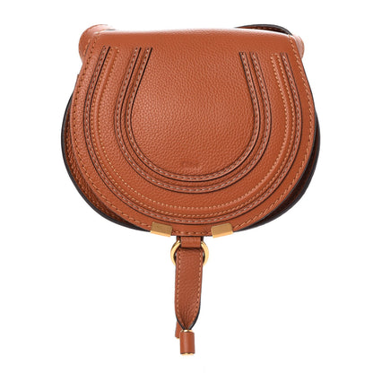 Chloe Calfskin Mini Marcie Round Crossbody Bag Tan 1 of 8