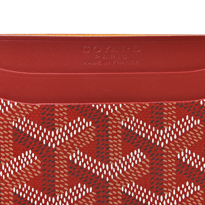 Goyard Goyardine Saint Sulpice Card Holder Red 6 of 7