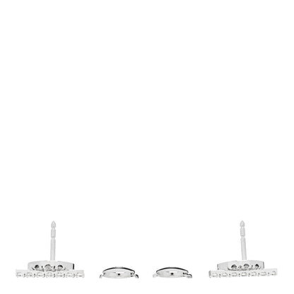 Hermes 18K White Gold Diamond Finesse Earrings 3 of 5