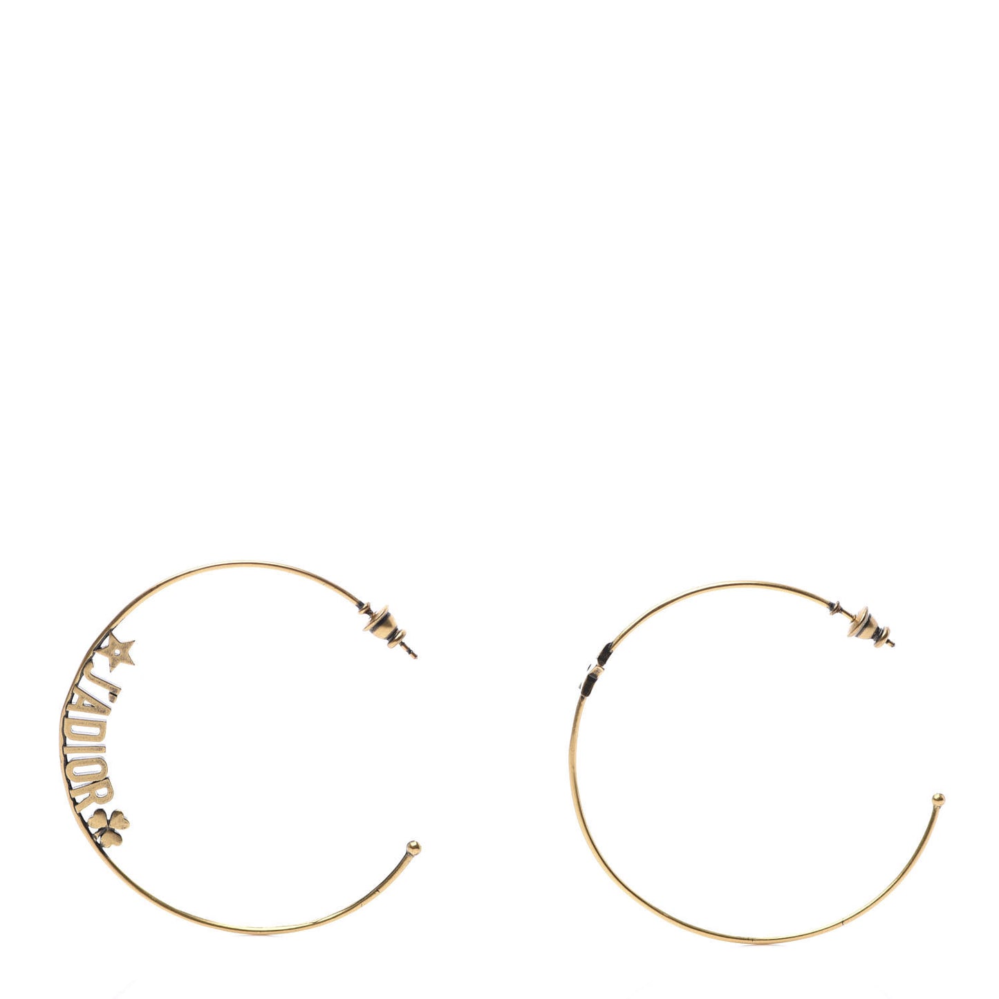 Metal J'Adior Hoop Earrings Aged Gold