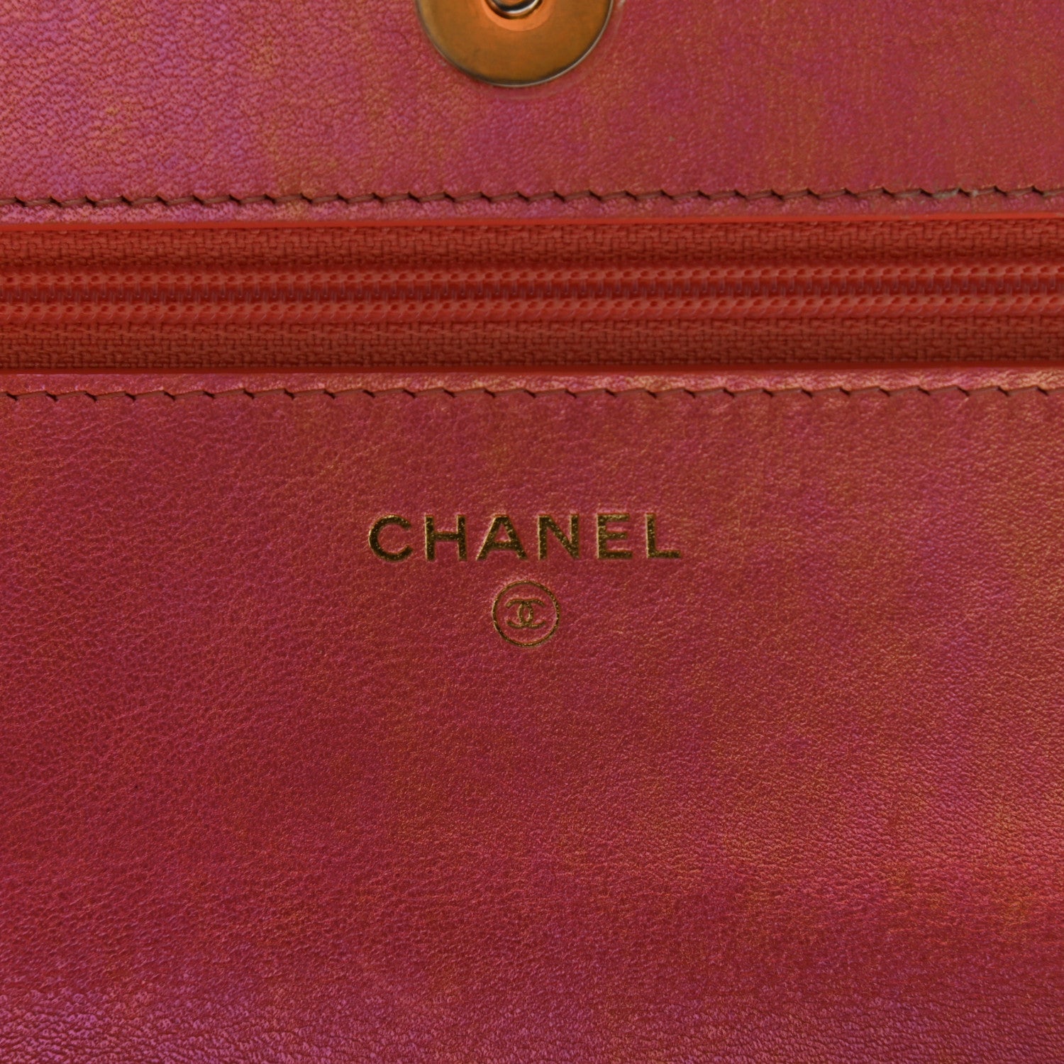 Chanel Iridescent Calfskin Quilted Chanel 19 Wallet On Chain WOC Pink 5 of 12