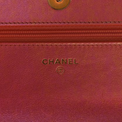 Chanel Iridescent Calfskin Quilted Chanel 19 Wallet On Chain WOC Pink 5 of 12