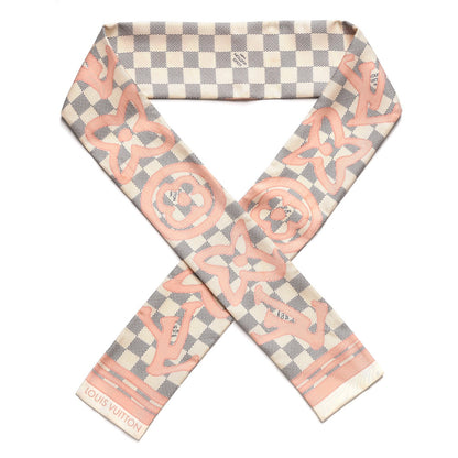 Louis Vuitton Silk Damier Azur Tahitienne Bandeau Rose Ballerine 1 of 5