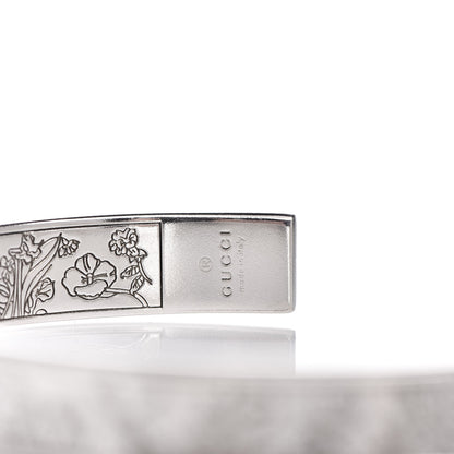 Gucci Sterling Silver Flora Cuff Bracelet 4 of 6