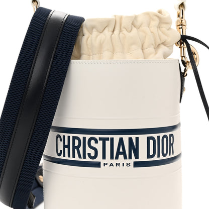 Christian Dior Calfskin Small Dior Vibe Bucket White Blue 7 of 11