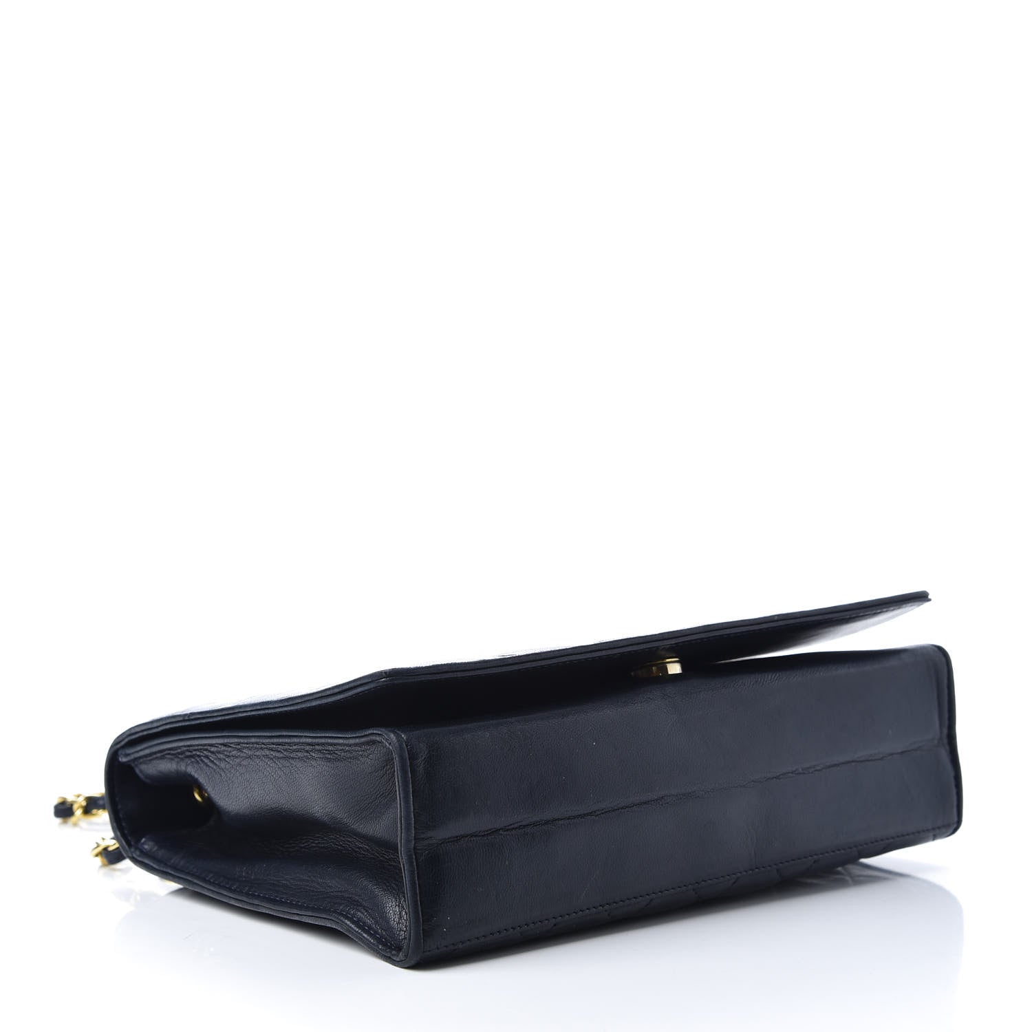 Chanel Lambskin Quilted Small Single Flap Navy 4 of 10