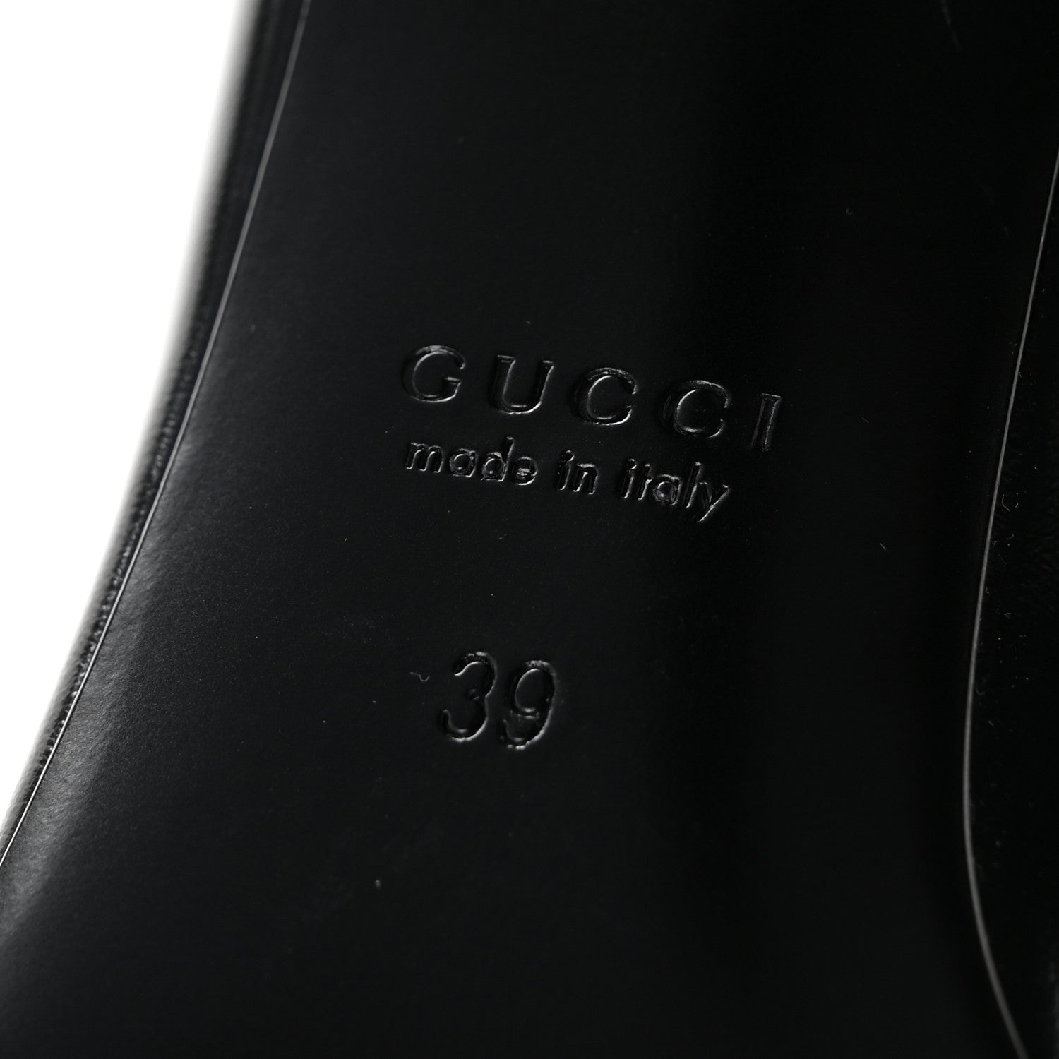 Gucci Shiny Calfskin Horsebit Signora 85mm Pumps 39 Black 7 of 10