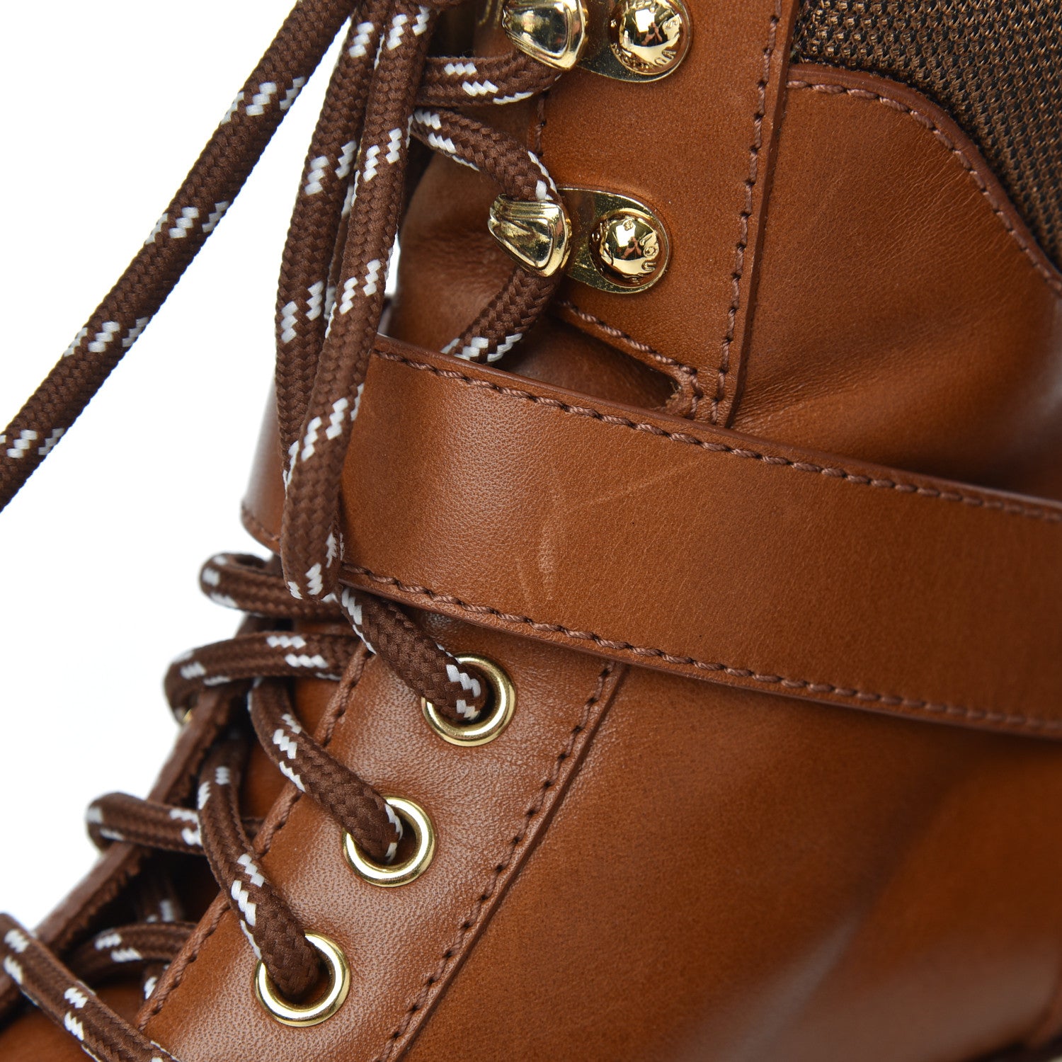 Louis Vuitton Calfskin Territory Ranger Combat Boots 37.5 Cognac 13 of 14