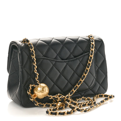 Chanel Lambskin Quilted Mini Rectangular Pearl Crush Flap Black 2 of 11