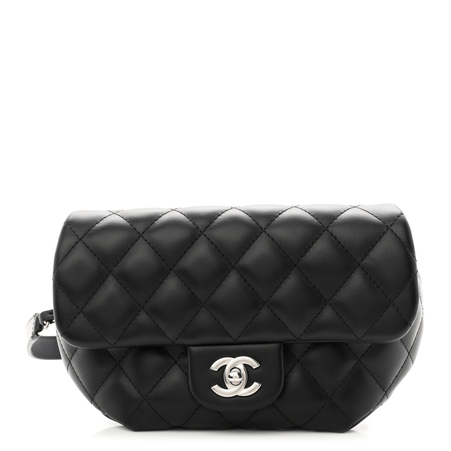 Chanel Calfskin Quilted CC Uniform Flap Belt Bag Black 1 of 11