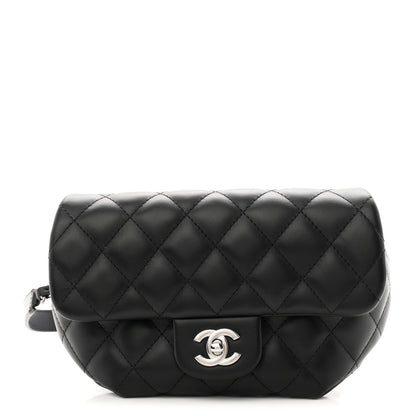 Chanel Calfskin Quilted CC Uniform Flap Belt Bag Black 1 of 11