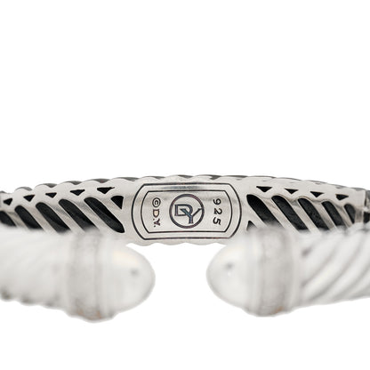David Yurman Sterling Silver Diamond 10mm Sculpted Cable Bracelet 3 of 3