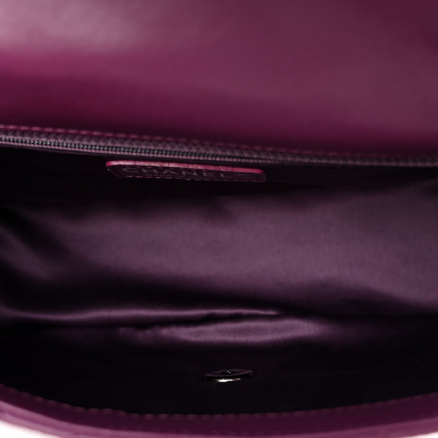 Lambskin Quilted Studded Flap Purple