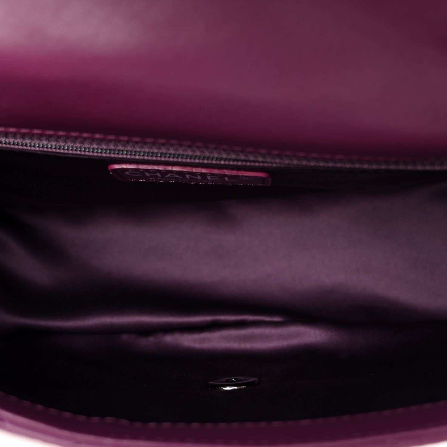 Chanel Lambskin Quilted Studded Flap Purple 5 of 10