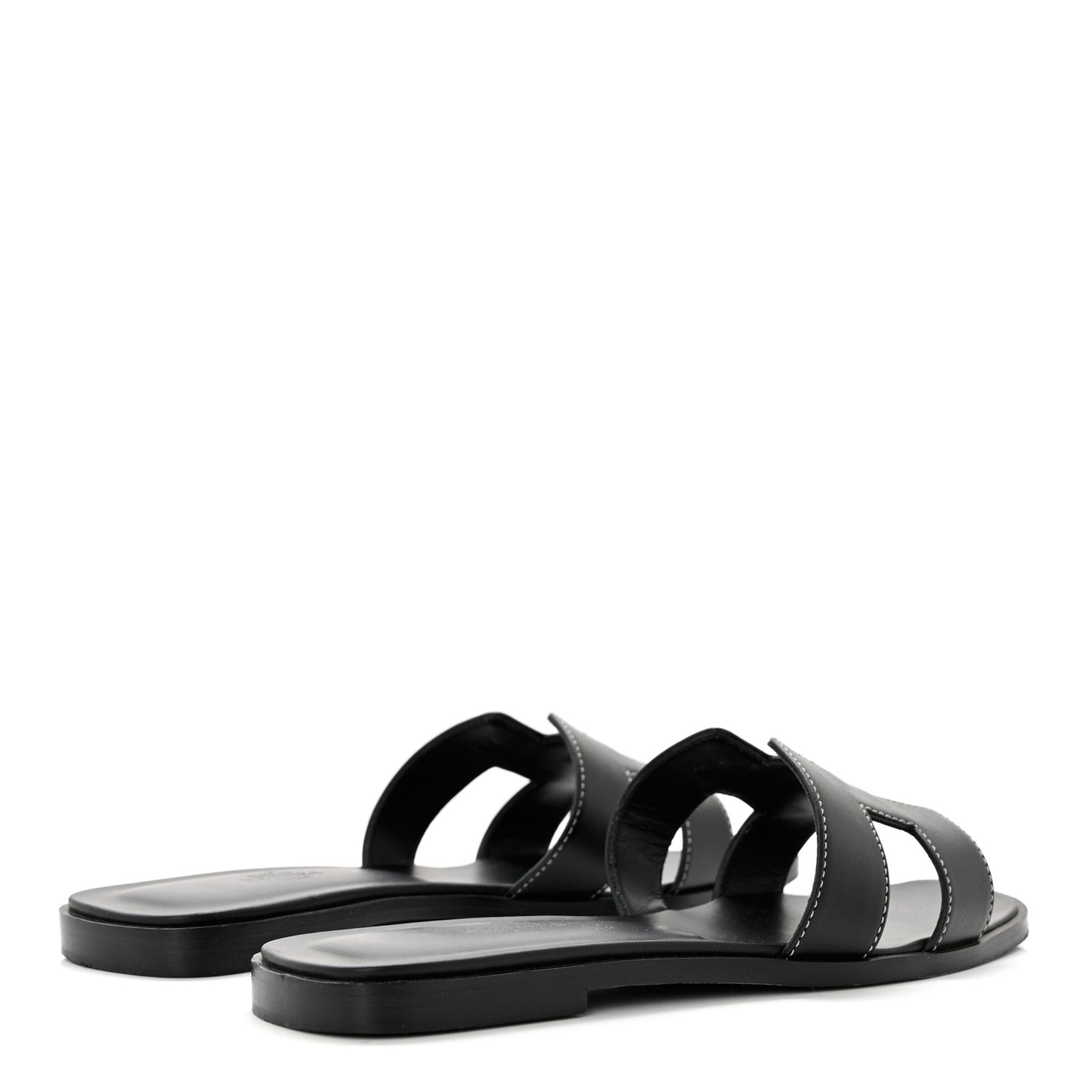 Box Calfskin Oran Sandals 37.5 Black
