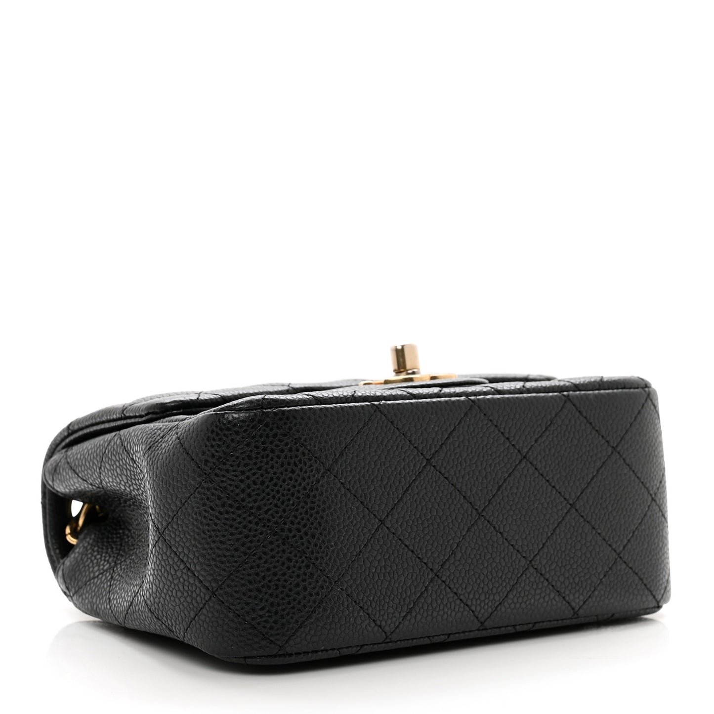 Caviar Quilted Mini Square Flap Black
