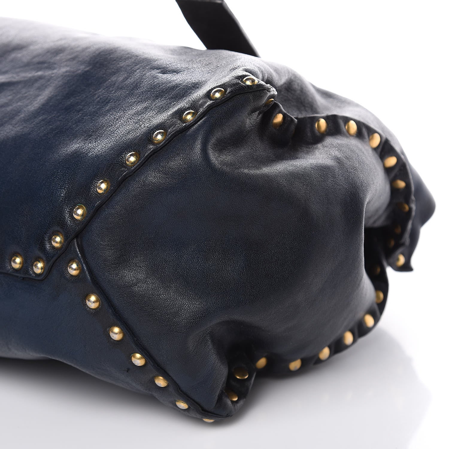 Prada Nappa Studded Aviator Shopping Tote Blue 12 of 19
