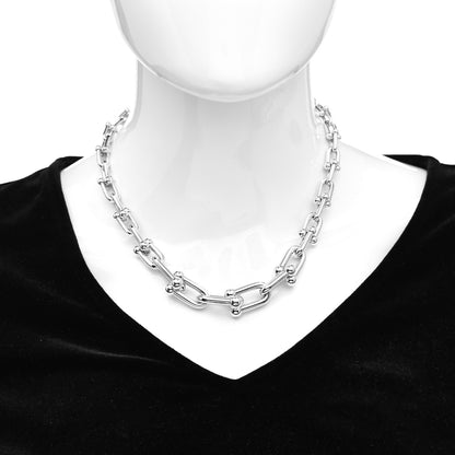 Tiffany Sterling Silver HardWear Graduated Link Necklace 2 of 5
