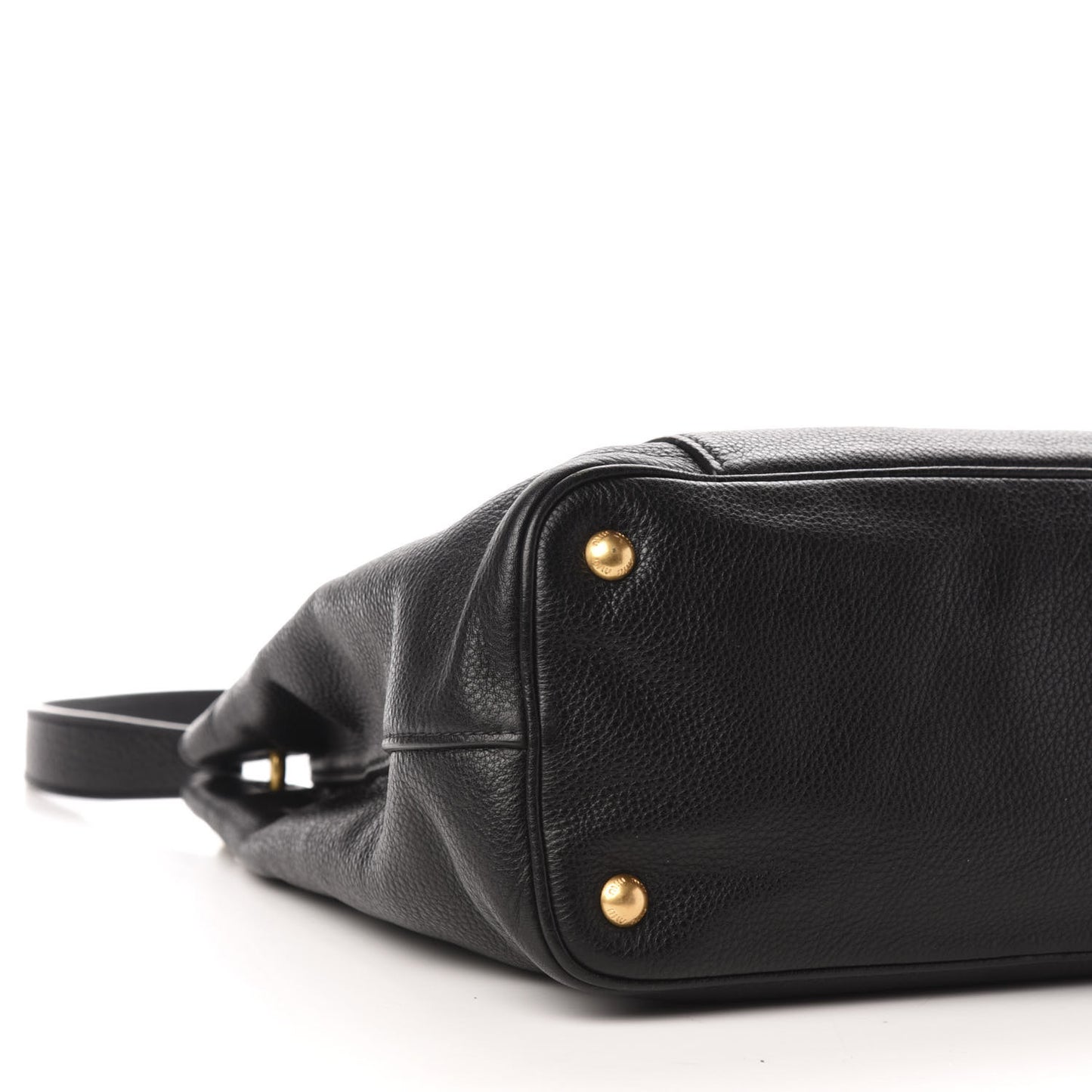 Vitello Daino Shoulder Bag Black