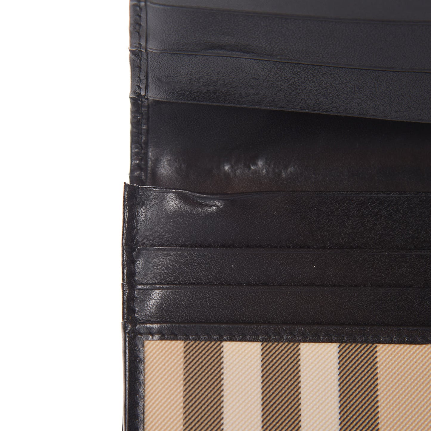 House Check Continental Wallet Black