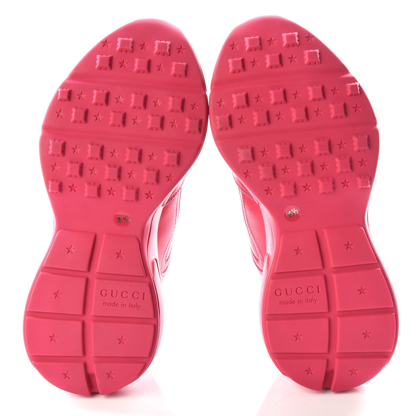Calfskin Logo Womens Rhyton Sneakers 36.5 Box Pink
