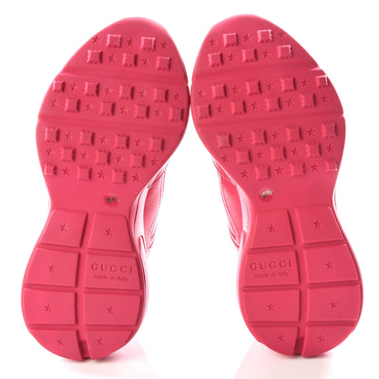 Gucci Calfskin Logo Womens Rhyton Sneakers 36.5 Box Pink 5 of 9