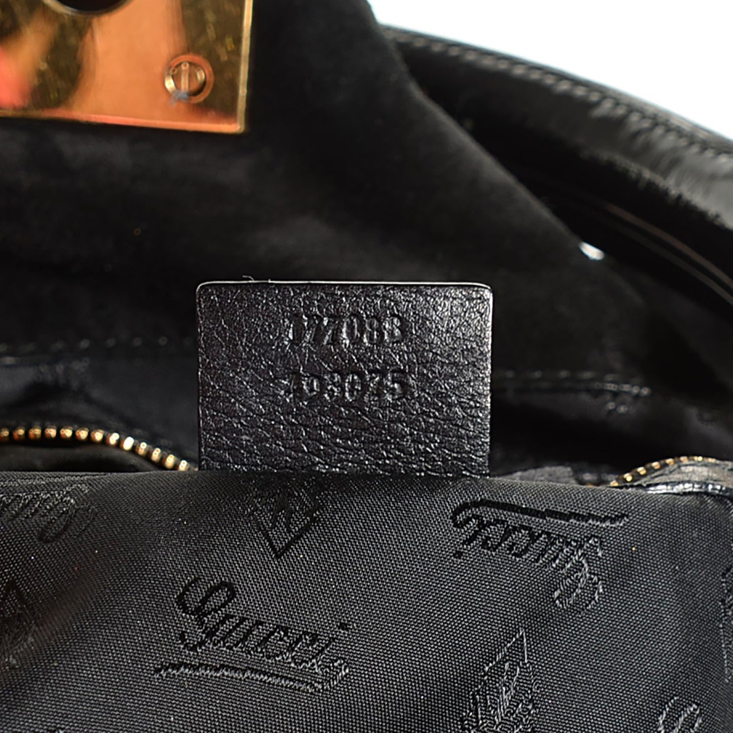 Patent Large Indy Top Handle Bag Bronze Black