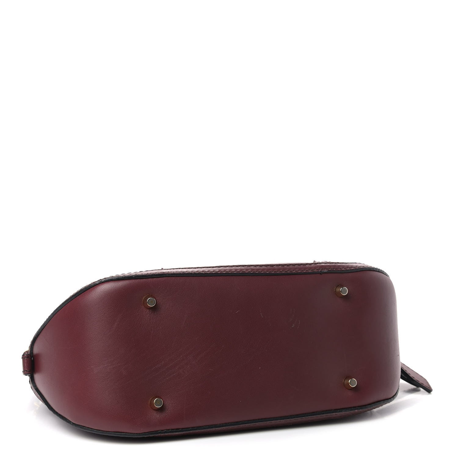 Burberry Calfskin Small Orchard Bowling Bag Burgundy Red 4 of 13
