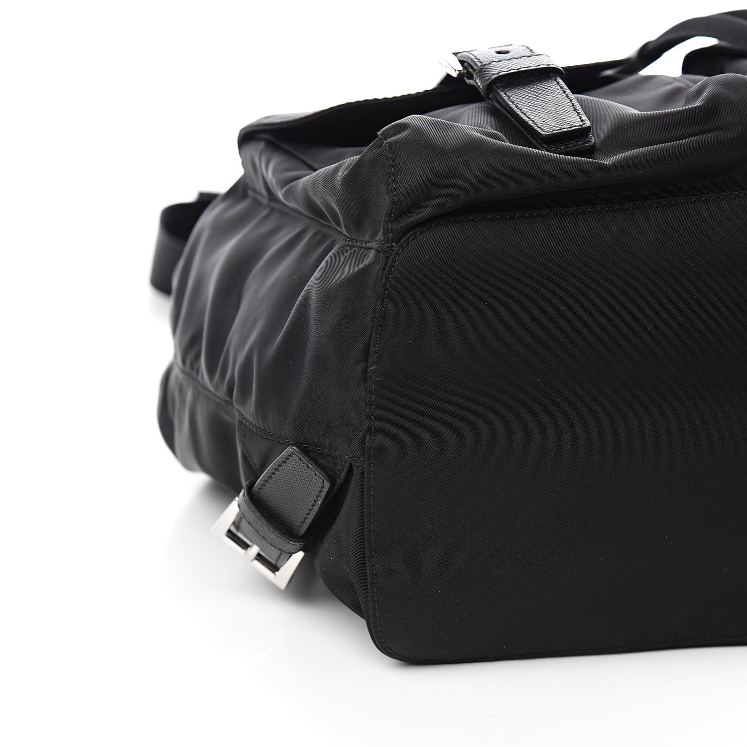Prada Tessuto Nylon Saffiano Medium Backpack Black 7 of 9