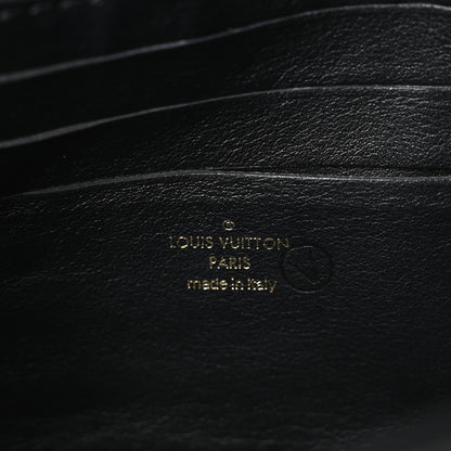 Louis Vuitton Calfskin Bubblegram Wallet On Strap Black 6 of 9