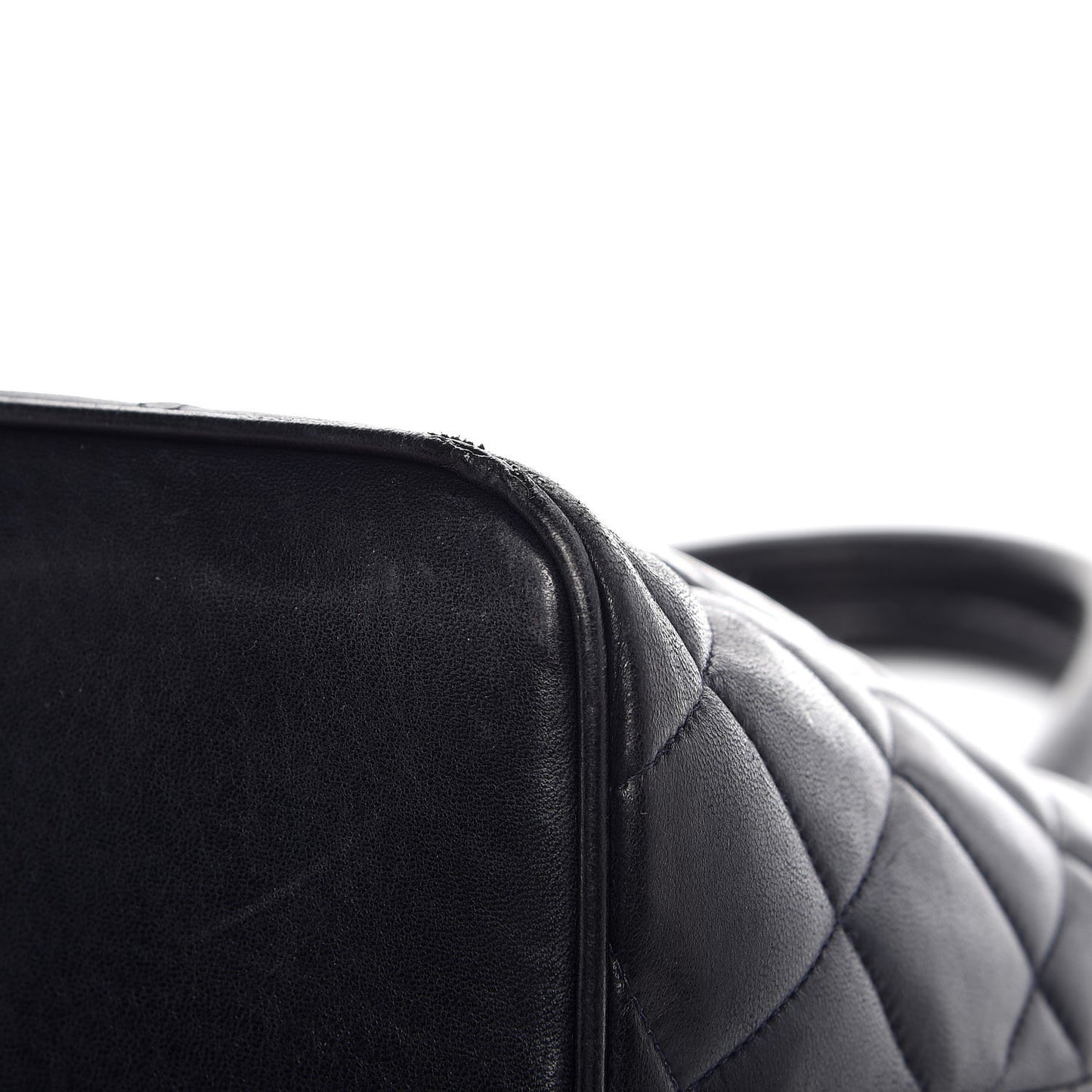 Lambskin Quilted Medallion Tote Black