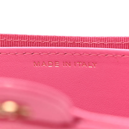Chanel Caviar Quilted Flap Card Holder Wallet Pink 6 of 8