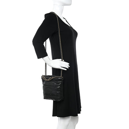 Chanel Shiny Caviar Quilted Monochrome Mini Chanel 22 Black 2 of 11