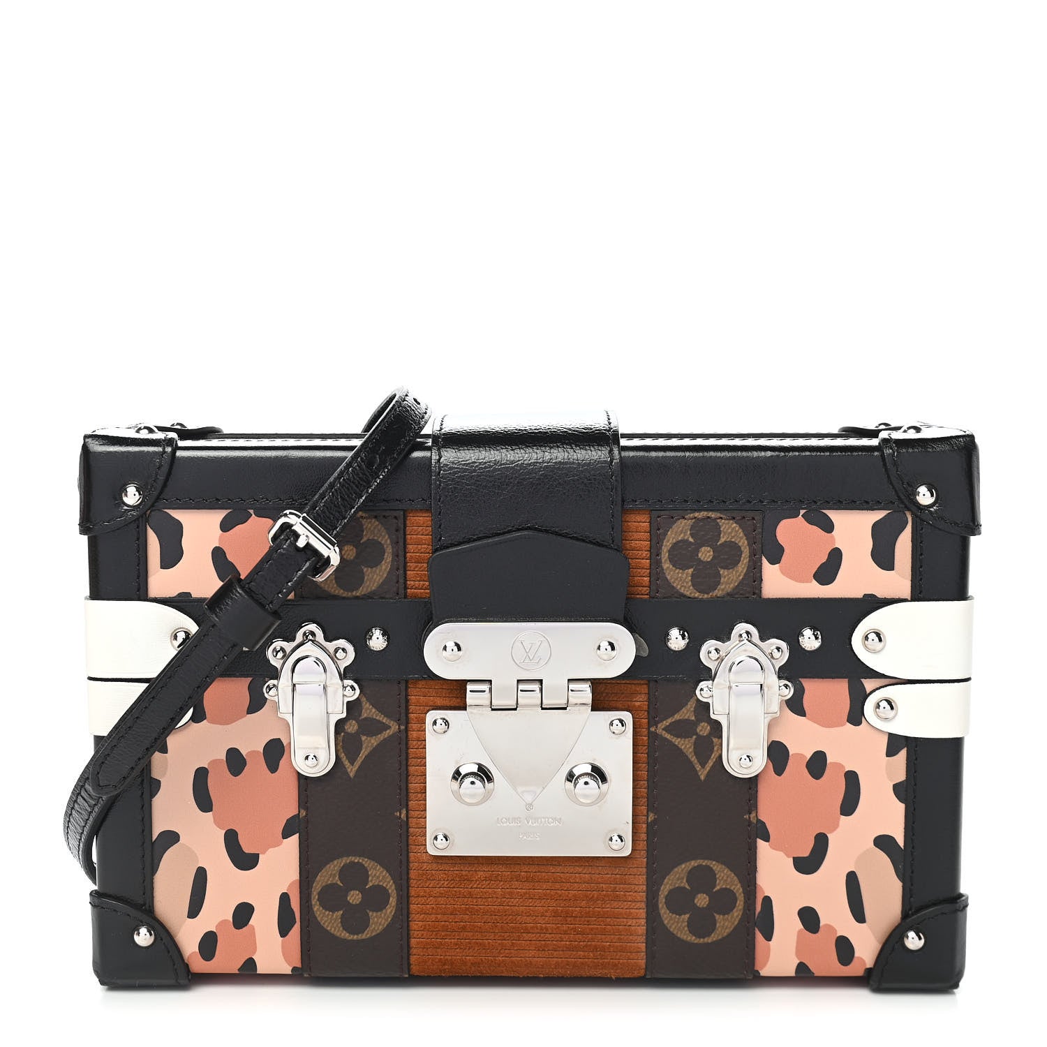 Louis Vuitton Monogram Leopard Corduroy Petite Malle 1 of 8