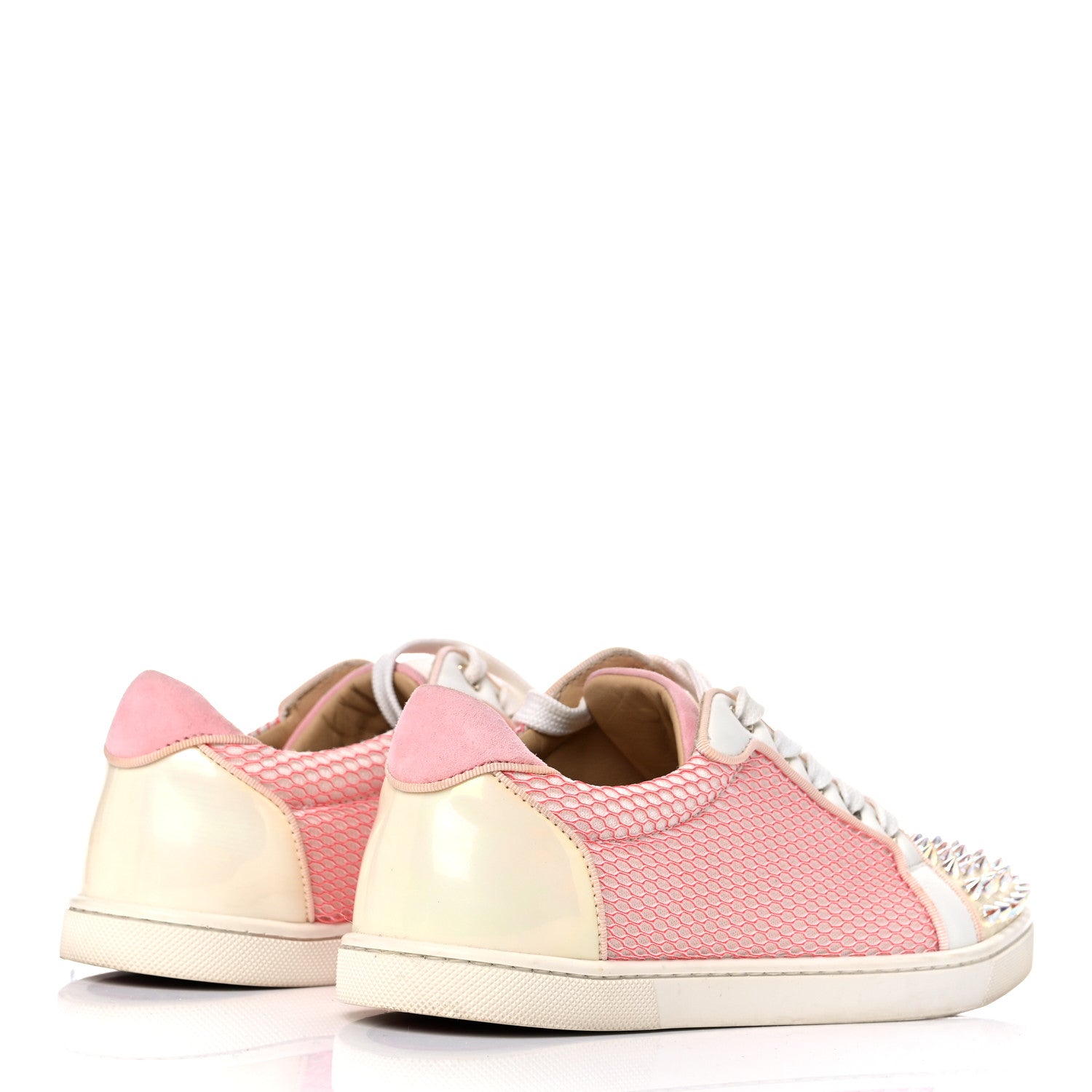 Christian Louboutin Alveole Calfskin Spiked Gondolita Flat Sneakers 36 Dolly 4 of 15