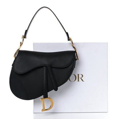 Christian Dior Grained Calfskin Saddle Bag Black 18 of 18