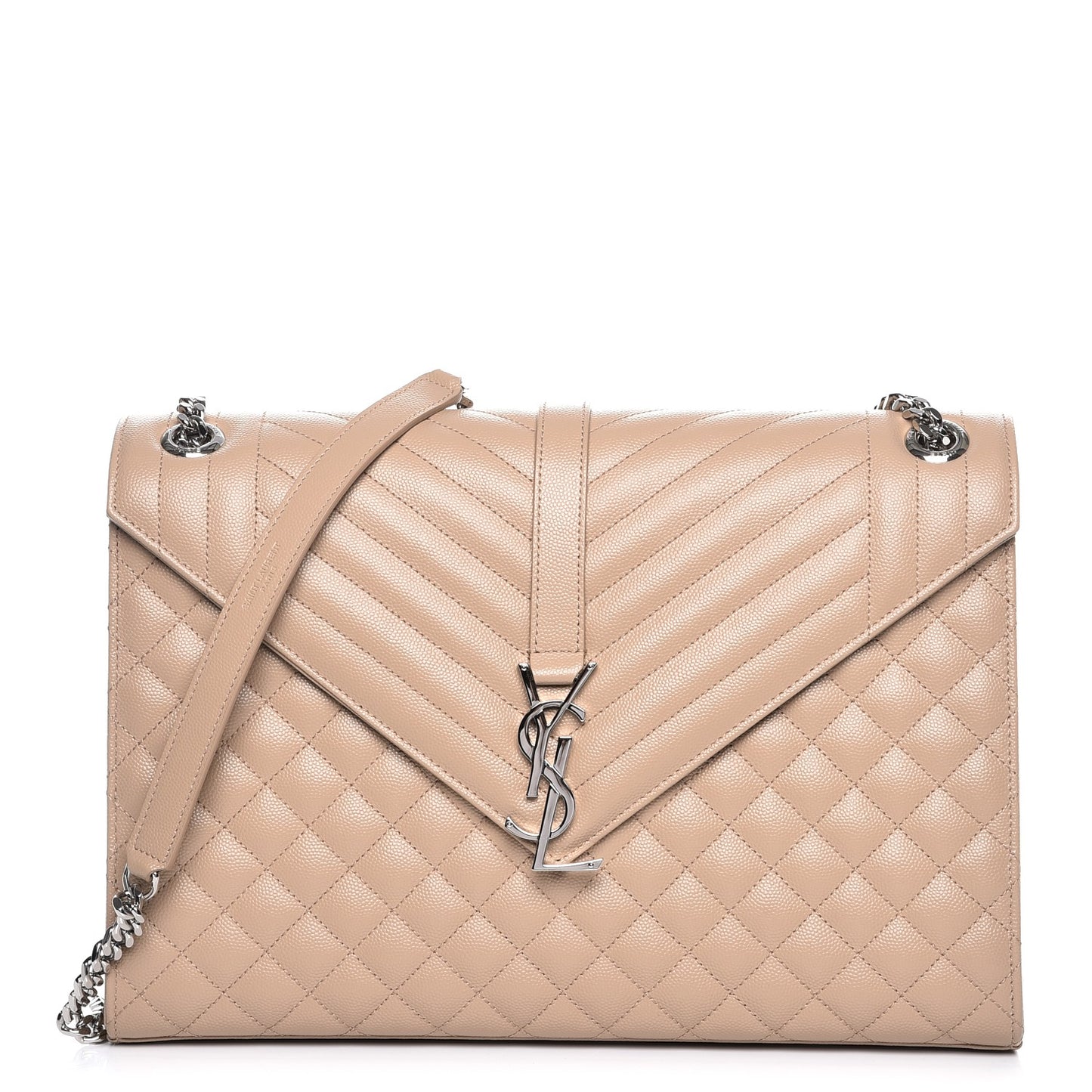 Grain De Poudre Large Triquilt Monogram Satchel Dark Beige