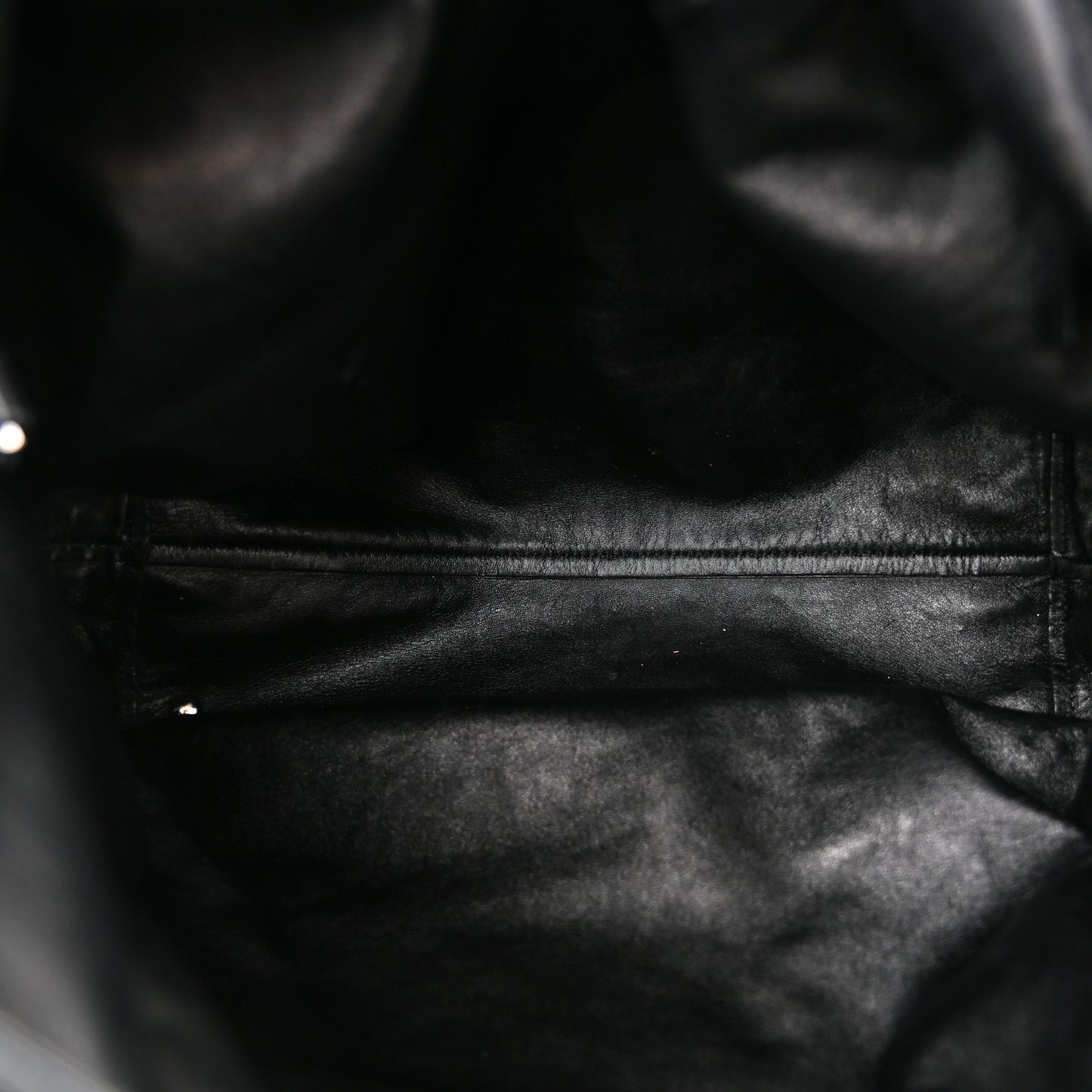 Calfskin Double Circle Bag Black