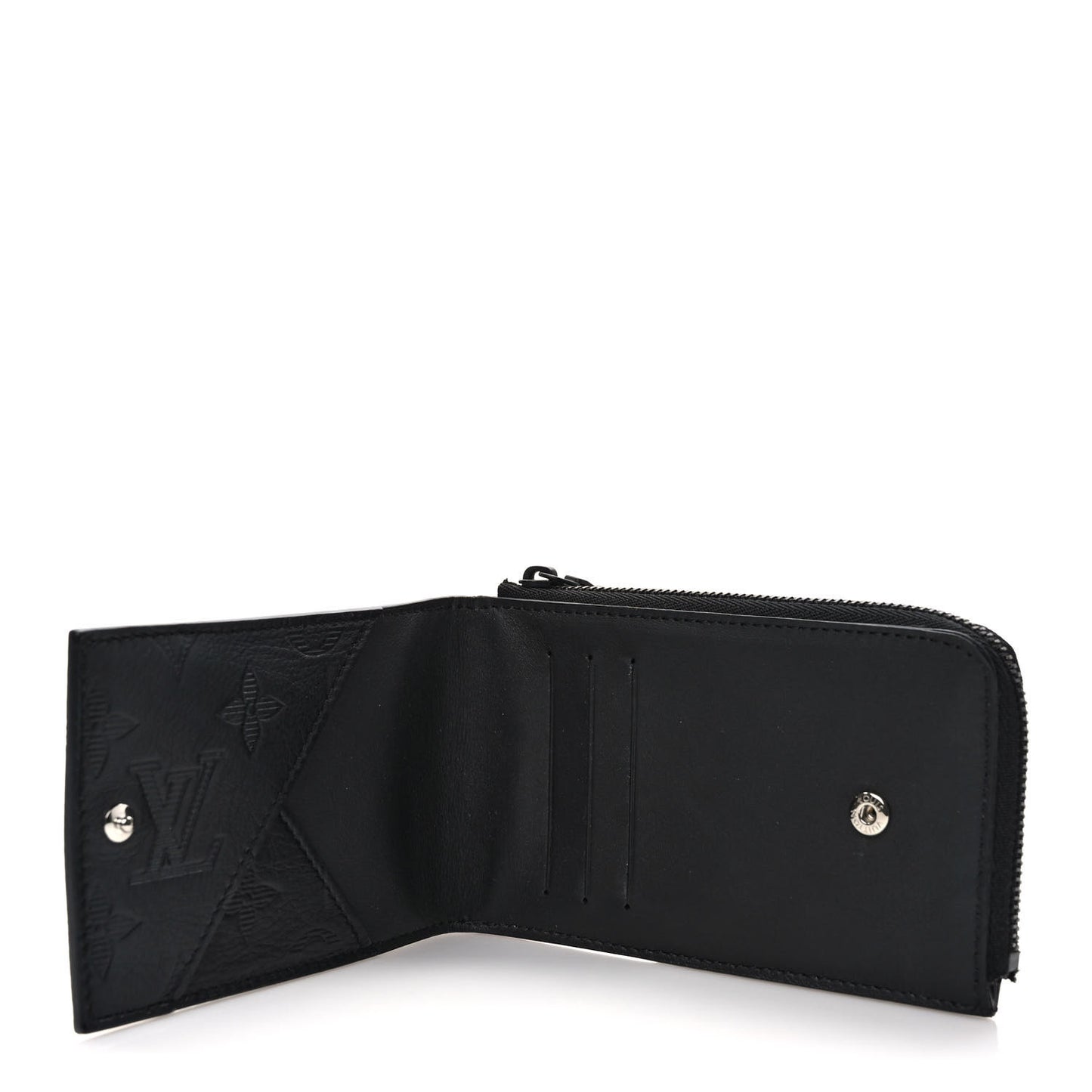 Calfskin Monogram Shadow Hybrid Wallet Black