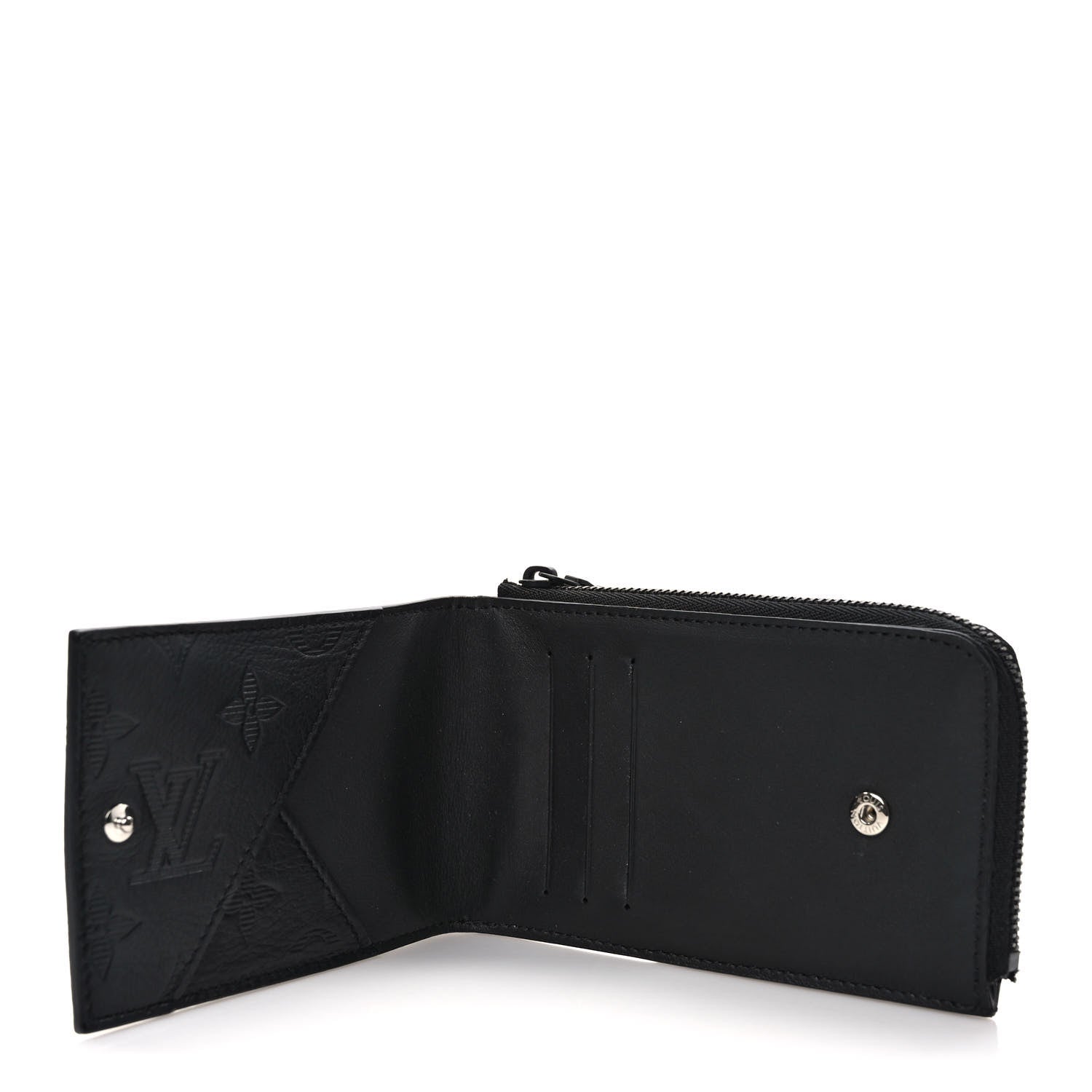 Louis Vuitton Calfskin Monogram Shadow Hybrid Wallet Black 6 of 7