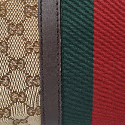 Gucci Monogram Vintage Web Medium Boston Dark Brown 28 of 29
