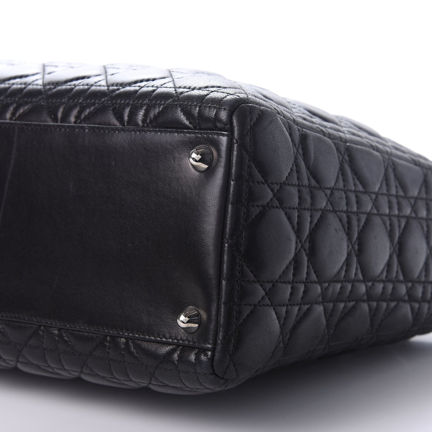 Lambskin Cannage Large Lady Dior Black