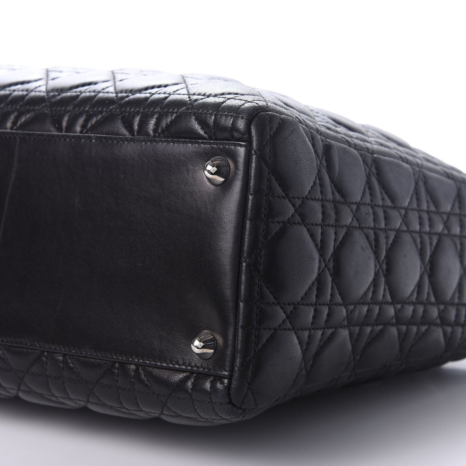 Christian Dior Lambskin Cannage Large Lady Dior Black 6 of 8