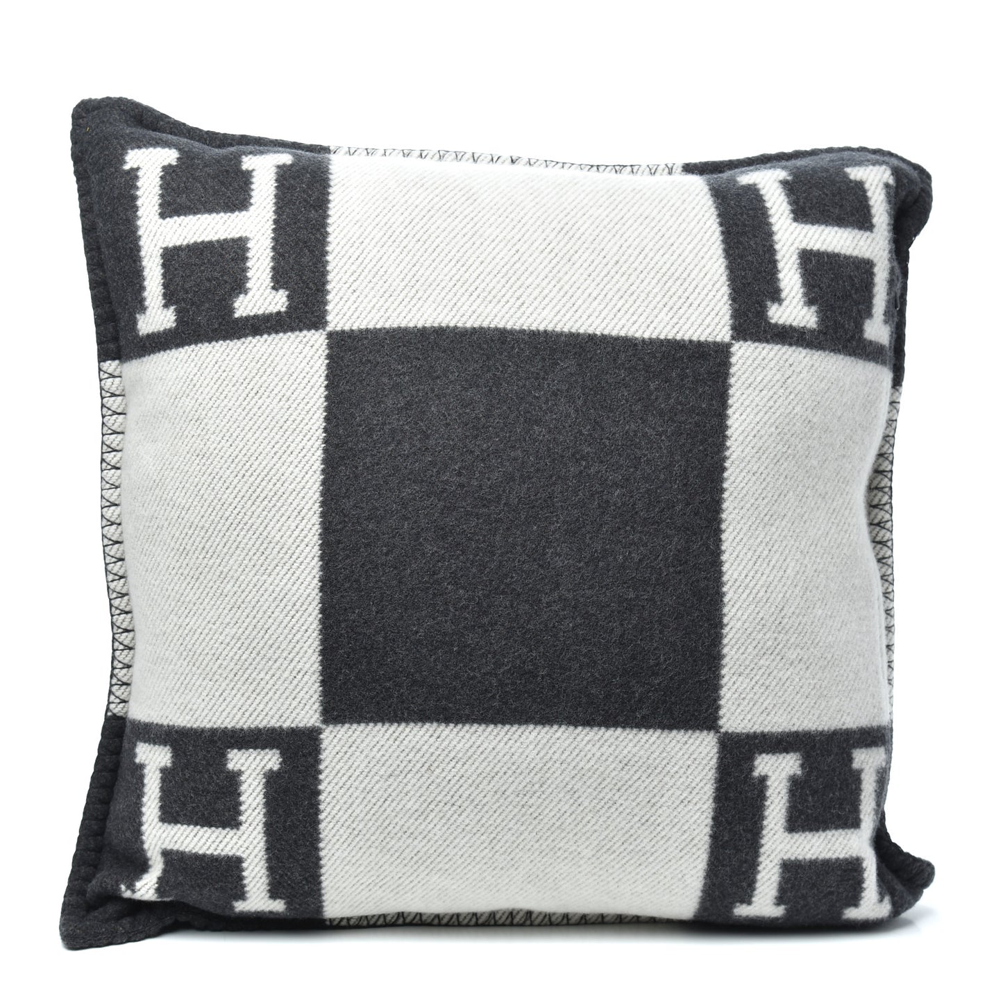 Wool Cashmere Avalon Pillow PM Ecru Gris Fonce