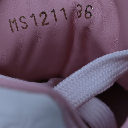 Louis Vuitton Monogram Embossed Calfskin Damier Azur Time Out Sneakers 36 Rose Clair Pink 10 of 13