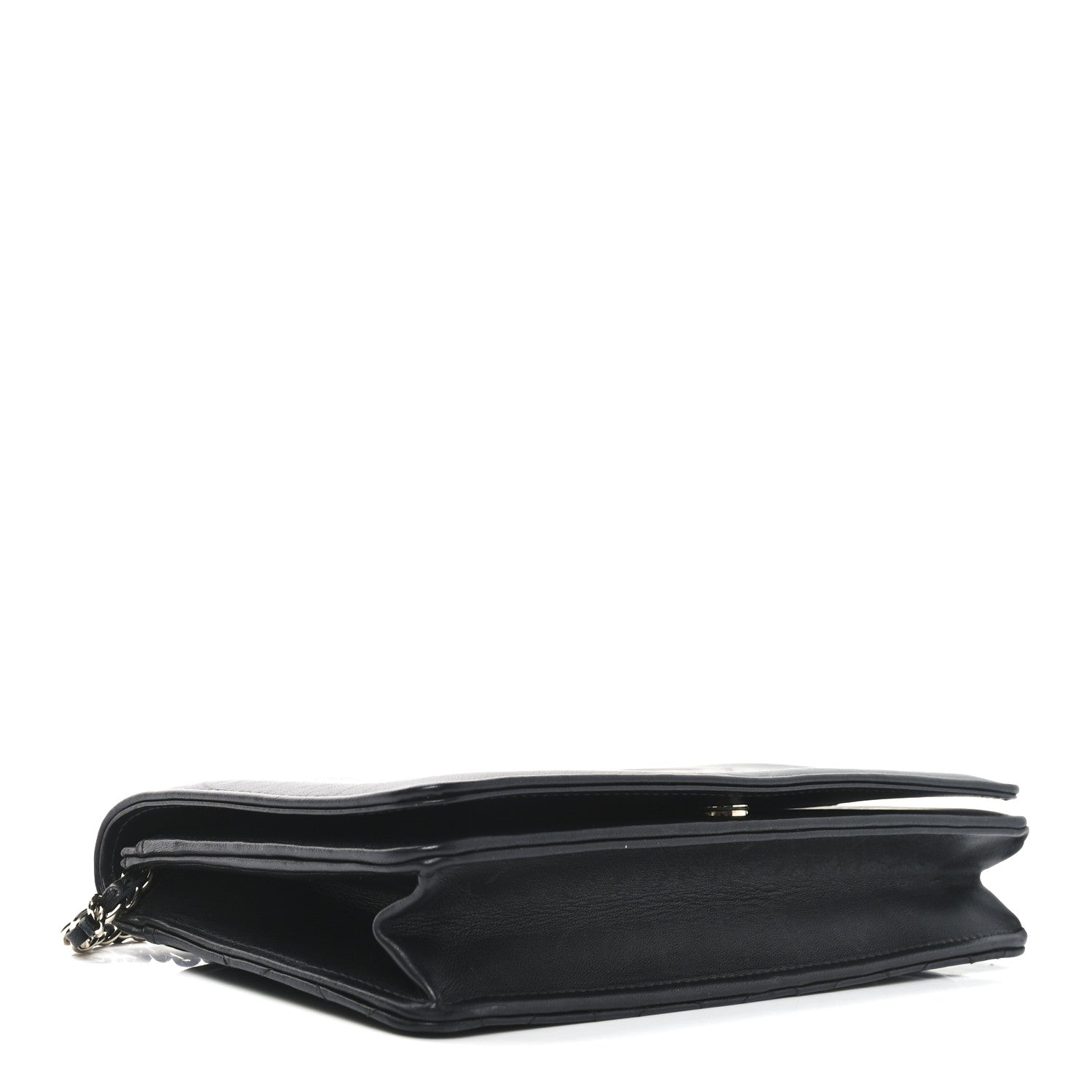 Chanel Lambskin Quilted Timeless CC Wallet On Chain WOC Black 4 of 11
