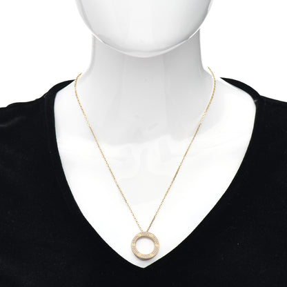 Cartier 18K Yellow Gold Diamond LOVE Paved Necklace 2 of 6