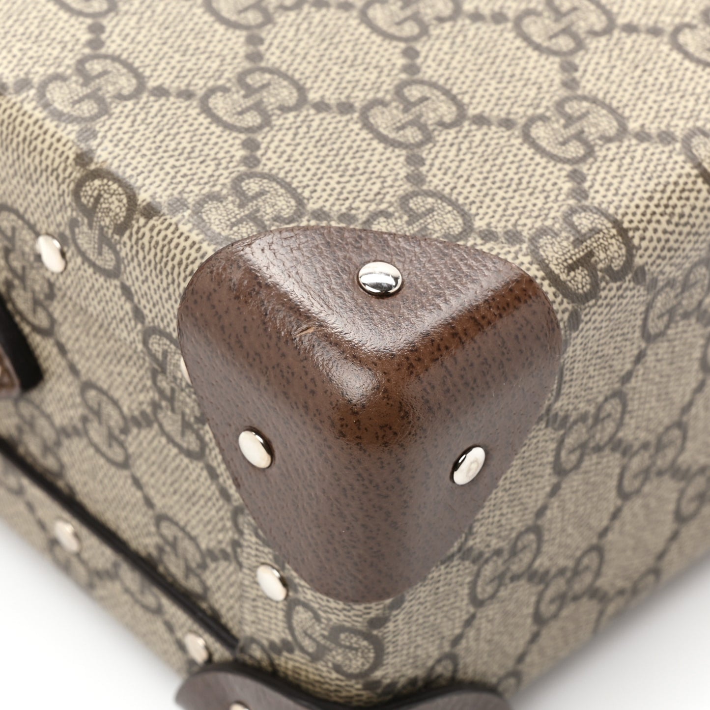 GG Supreme Monogram Globe-Trotter Beauty Case Brown