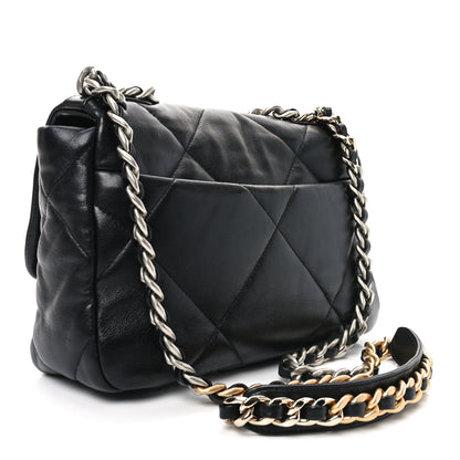 Chanel Lambskin Quilted Medium Chanel 19 Flap Black 3 of 11