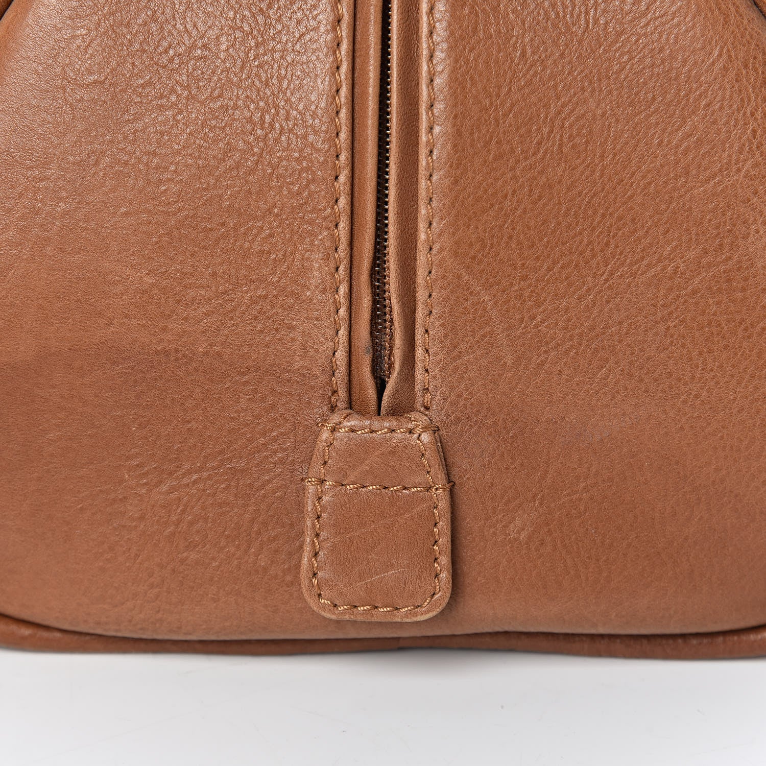 Chanel Calfskin Quilted Small Bowler Brown 19 of 23
